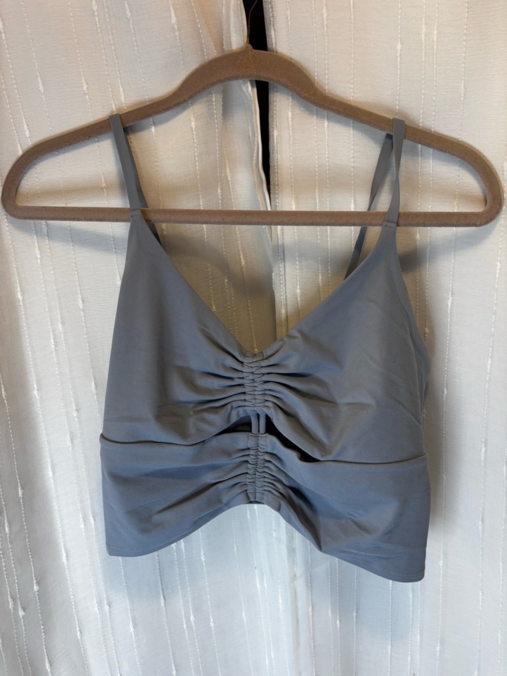Athleta Ruched Light Blue Sports Bra